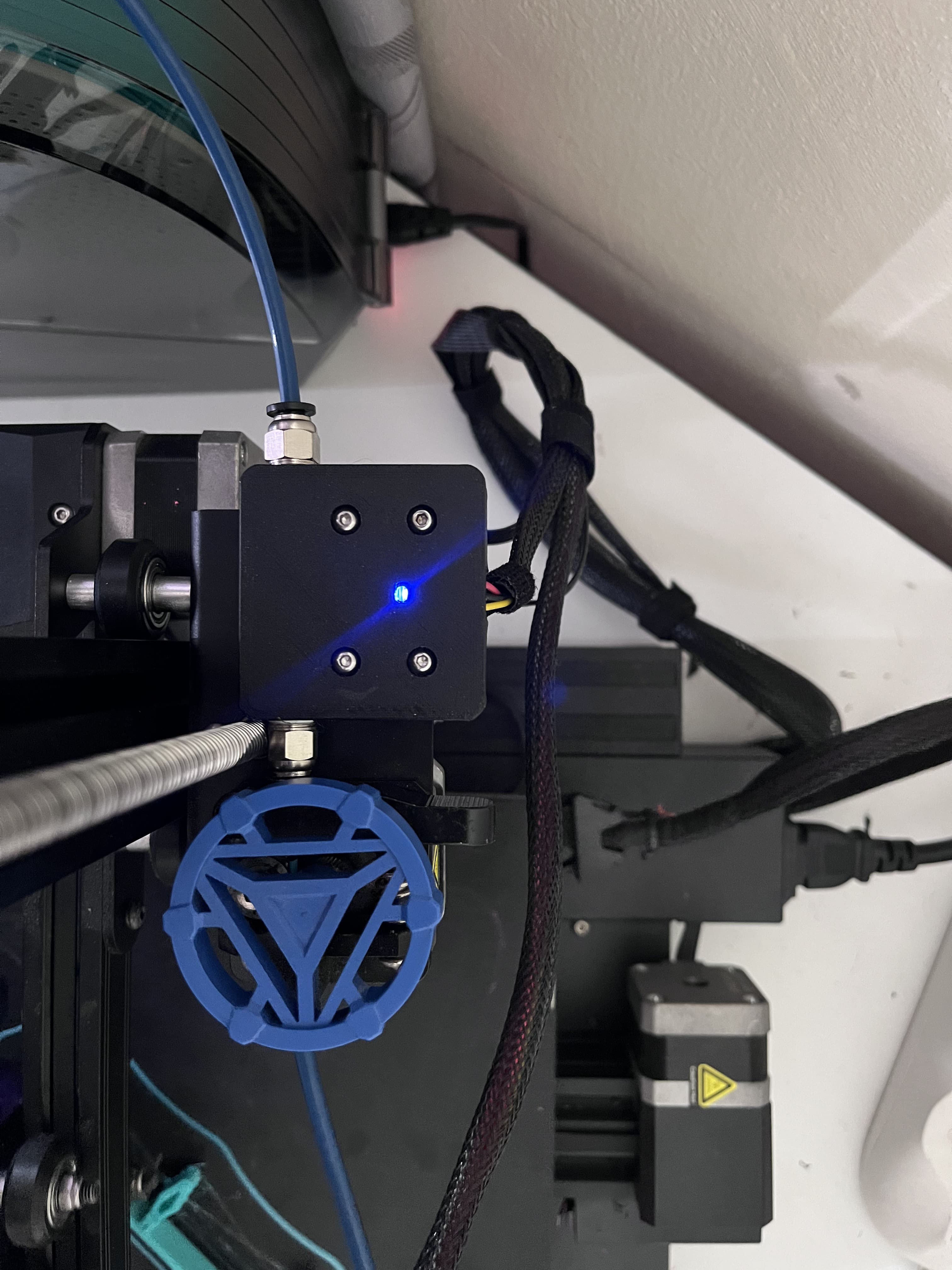 Ender 3 V2 Neo Filament Runout Sensor Lid with PC4-M10 Bowden Adapter Attachment for Dryer PTFE Tube